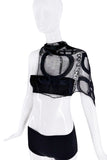 Dolce & Gabbana Black Sheer Logo Scarf Kerchief