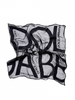 Dolce & Gabbana Black Sheer Logo Scarf Kerchief