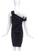Lanvin One Shoulder Off Shoulder Dress with Crystal Side Details Fall 2010