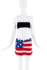 Dolce & Gabbana Red White & Blue American Flag Mini Skirt