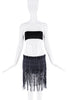 Koji Nihommatsu Black Crocheted Knit Lace Shredded Skirt P/E 2009