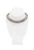 Alexander McQueen Silver Curved Collar Necklace