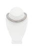 Alexander McQueen Silver Curved Collar Necklace