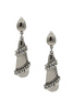 Versace Silver Pavé Crystal Wrapped Teardrop Earrings