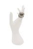 Alexander McQueen Silver Sculptural Pointed Geometric Ring