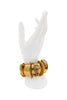 Saint Laurent YSL Gold Sculptural Logo Chunky Cuff Bracelet