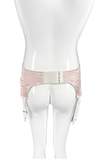 Vintage Pale Pink Satin Garter Belt with White Elastic