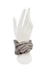 Vintage Silver Sculptural Wave Slip On Oversized Cuff Bracelet