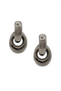 Monies Silver Oversized Chunky Link Hoop Earrings