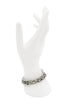 Vintage Silver Bike Chain Large Double Clasp Closure Chain Bracelet