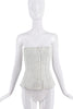 Dolce & Gabbana White Black Pinstripe Corset Top SS2003