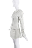 Dolce & Gabbana White Black Pinstripe Corset Top SS2003