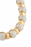 Saint Laurent Gold Crystal Snake Necklace