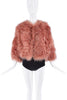 Sonia Rykel Salmon Pink Fur Jacket Coat