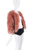 Sonia Rykel Salmon Pink Fur Jacket Coat
