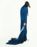 No.21 x Seven for All Mankind Blue Denim Oversized Poncho Cape