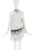 Dolce & Gabbana White Black Pinstripe Asymmetric Button Down Shirt SS2003