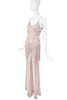 Roberto Cavalli Pink Nude Blush Silk Side Corset Ties Slip Dress Gown