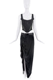 Vivienne Westwood Black Lace Sheer Cut Out Embellished Corset Top