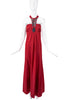 Gucci Red Halter Neck Gown with Metal Details Runway Spring 2007