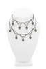 Christian Dior Silver Embellished Eggs Draped Chain Necklace Set