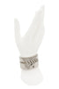 Givenchy Silver Pavé Crystal Links Logo Cuff Bracelet