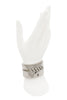 Givenchy Silver Pavé Crystal Links Logo Cuff Bracelet