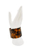 Vintage Tortoise Shell Wide Slip On Cuff Bracelet