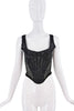 Vivienne Westwood Black Lace Sheer Cut Out Embellished Corset Top