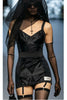 Dolce Gabbana Black Lace Girdle Corset Mirco Mini Dress