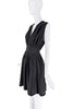 Balenciaga Black Silk Polka Dot Waist Belt Dress