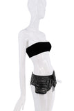 Tom Ford Black Patent Lace Zipper Pockets Micro Mini Shorts