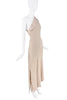 Givenchy Tan Beige Silk Asymmetric One Shoulder Dress Gown