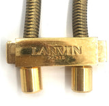 Lanvin Gold Black Crystal Art Deco Necklace