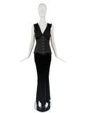 Jean Paul Gaultier X La Perla Black Lace Sheer Embellished Waist Corset