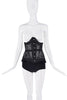 Jean Paul Gaultier Black Velvet Embellished Corset Dress Gown