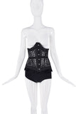 Jean Paul Gaultier Black Velvet Embellished Corset Dress Gown
