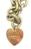 Lanvin Gold Caged Heart Crystal Diamond Necklace SS2014