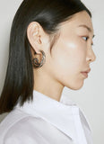 Mugler Silver Thorn Spike Hoop Earrings