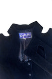 Thierry Mugler Black Velvet Fitted Jacket with Cut Outs - BOUTIQUE PURCHASE PRICE