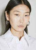 Mugler Silver Thorn Spike Hoop Earrings