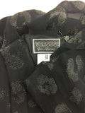 Versus by Gianni Versace Black with a Lurex Leopard Paw Prints Dress