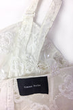 Simone Rocha Clear PVC Corset with White Rose Embroidery
