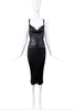 Jean Paul Gaultier Black Chainmail Draped Knit Dress