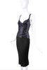 Jean Paul Gaultier Black Chainmail Draped Knit Dress
