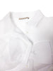 Christopher Kane White Oversized Sheer Button- Up Shirt Blouse with Bow - BOUTIQUE PURCHASE PRICE