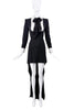 Saint Laurent Black & White Tuxedo Bow Dress Gown
