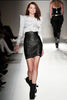 Balmain Cream Silk Sparkle Bow Exaggerated Shoulder Long Sleeve Top
