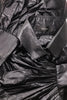 Boudicca Black Shine "Trash Bag" Shirt Blouse with Sculptural Balloon Sleeve FW2005
