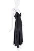 Vintage Black Bias Cut Slip Dress Gown